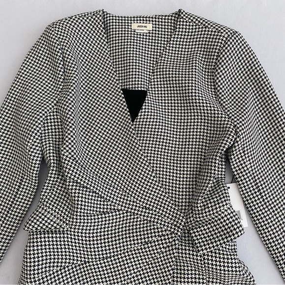 Jason Wu Women’s Dress Small Houndstooth Wrap Retro Glam Luxury Designer NWT - Picture 6 of 16